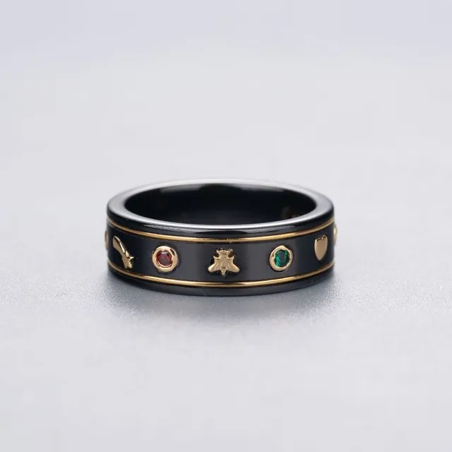 Gucci सफेद सोना सेरामिक अंगूठी 5