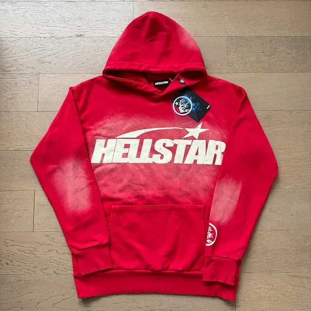 Hellstar Distressed Logo लाल ट्रैकसूट 3