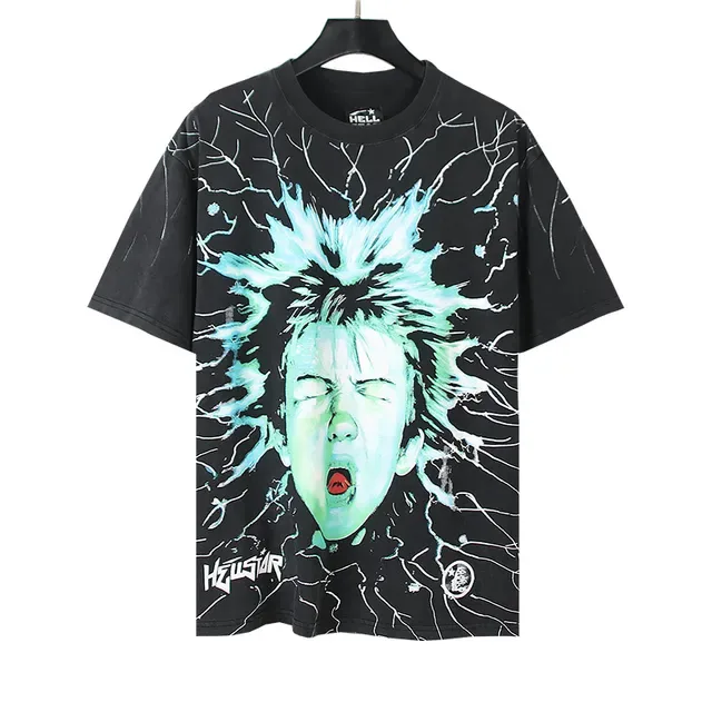 Hellstar Electric Hair图案印花黑色T恤 3