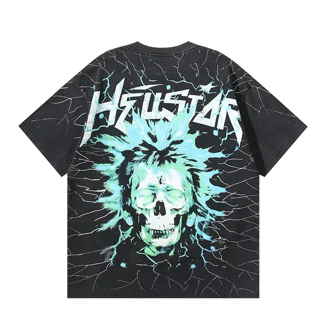 Hellstar Electric Hair图案印花黑色T恤 6