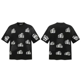 Hellstar Flame Skull All-Over Print Black T-Shirt