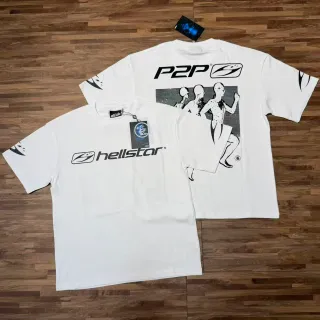 Hellstar Graphic Print Black-and-White T-Shirt