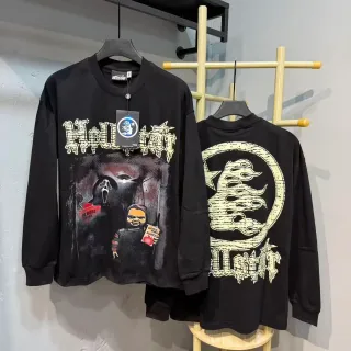 Hellstar Graphic Print Long-Sleeve Crewneck T-Shirt