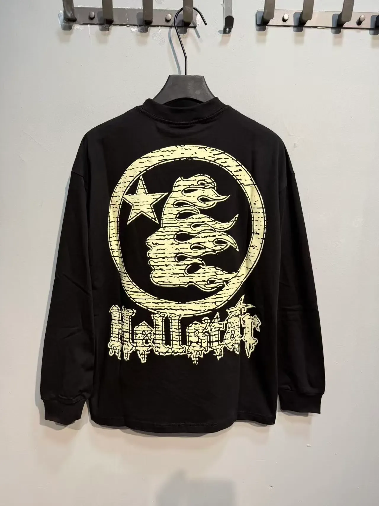 Hellstar 图案印花长袖圆领T恤 3