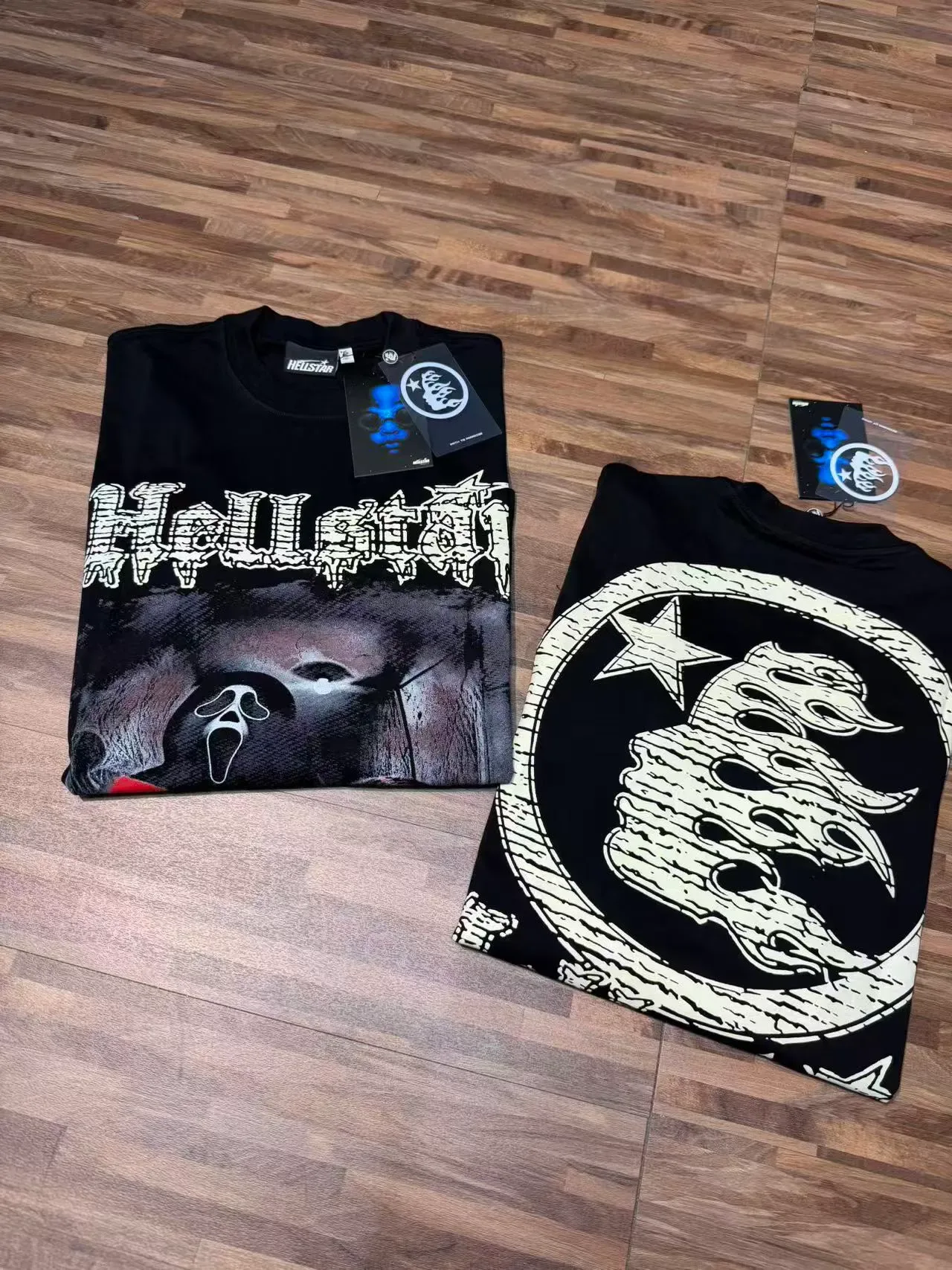 Hellstar 图案印花长袖圆领T恤 4