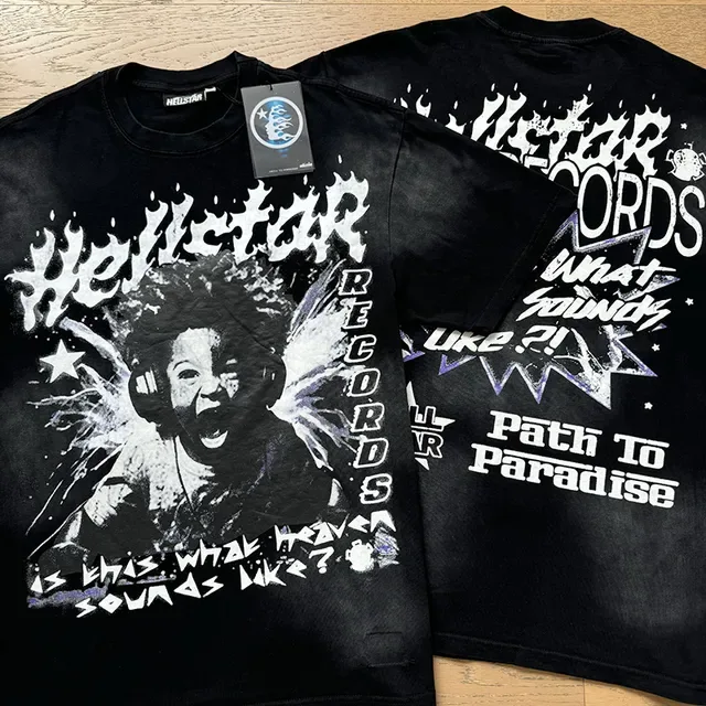 Hellstar Records Is This What Heaven Sounds Like?! Graphic Oversized T-Shirt 18