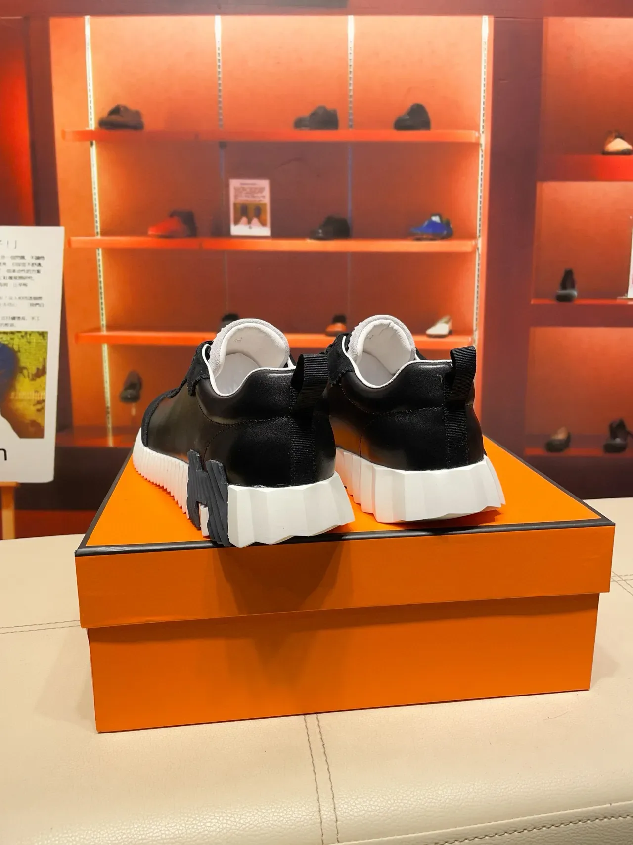 Hermès H-Ride কালো সুয়েড এবং চামড়া লাইফস্টাইল স্নিকার্স 2