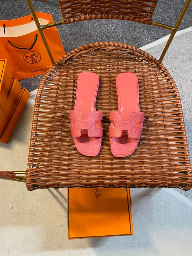 Hermès Oran Slide Pink Slippers 4