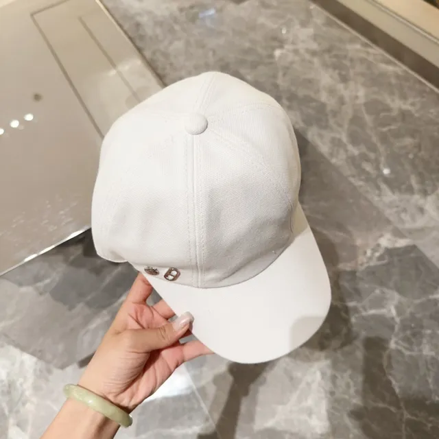 Hermès 白色帆布快扣棒球帽 6