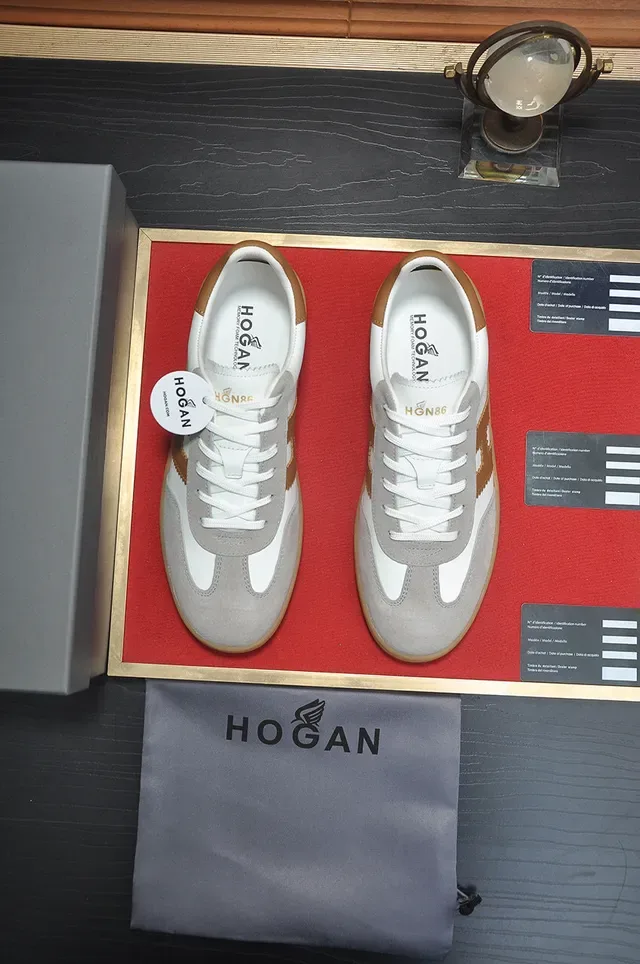 Hogan Tênis Lifestyle Branco e Marrom com Upper de Material Misto e Sola de Goma 3