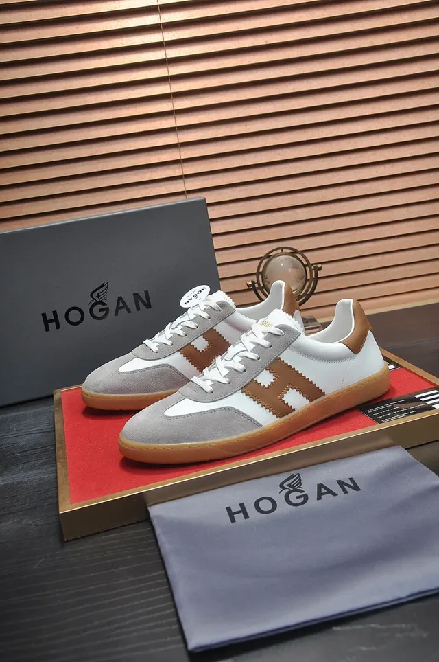 Hogan Tênis Lifestyle Branco e Marrom com Upper de Material Misto e Sola de Goma 4