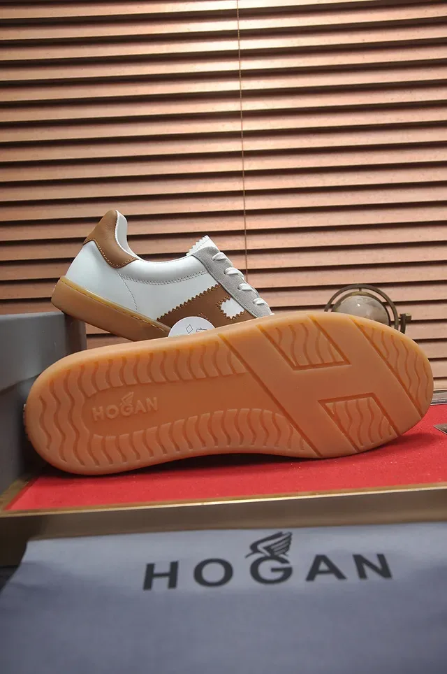 Hogan Tênis Lifestyle Branco e Marrom com Upper de Material Misto e Sola de Goma 6