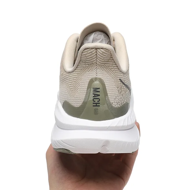 Hoka Mach 6 Beige and White Running Shoes 6