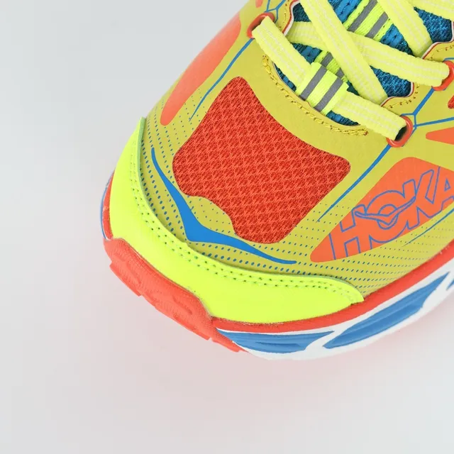 Hoka Mafate Speed 2 Neon Yellow Orange Blue Running Shoes 5