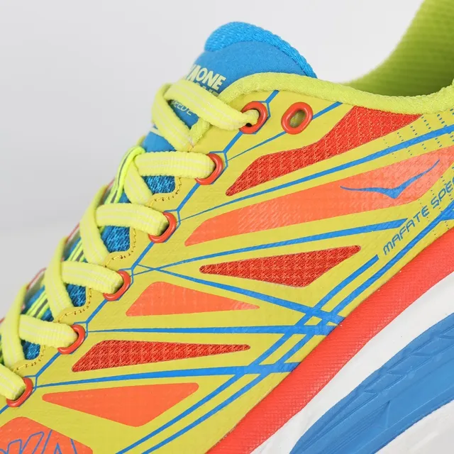 Hoka Mafate Speed 2 Neon Yellow Orange Blue Running Shoes 6