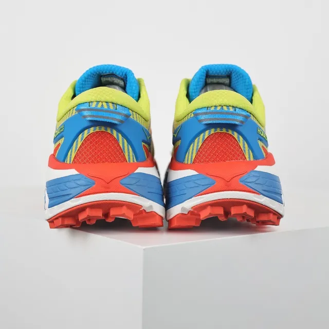 Hoka Mafate Speed 2 Neon Yellow Orange Blue Running Shoes 8