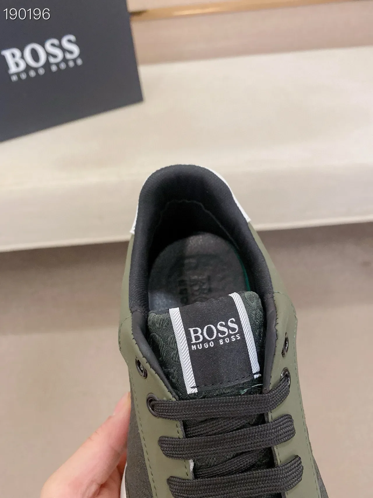 Hugo Boss Tênis Lifestyle Verde Militar Preto Oliva E Superior Monogramado Solado Multicamadas 8
