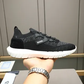 Hugo Boss 黑色针织生活方式运动鞋