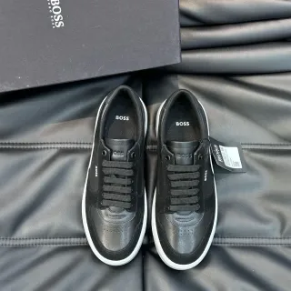 Hugo Boss Black Leather and Suede Lifestyle Sneakers