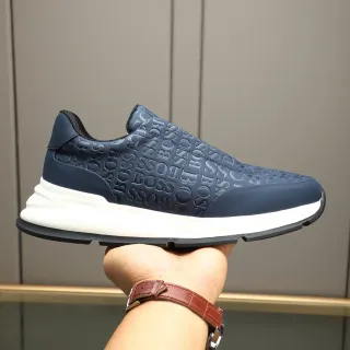 Hugo Boss Monogramme Embossé Navy et Blanc Lifestyle Sneaker