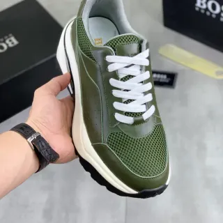 Hugo Boss Sneakers Lifestyle Vert Olive en Maille et Cuir