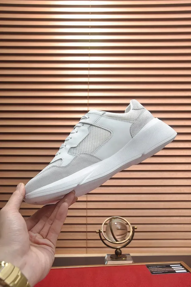 Hugo Boss Blanco y Gris Parte Superior de Material Mixto Esculpido con Suela con Crestas Zapatillas de Estilo de Vida 6