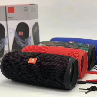 JBL Charge Black Red Cylindrical Fabric-Grille Portable Speaker