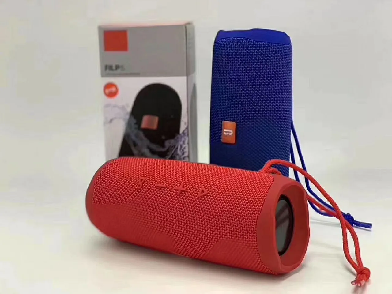 JBL Charge أسود أحمر أسطواني شبكة القماش مكبر صوت محمول 4