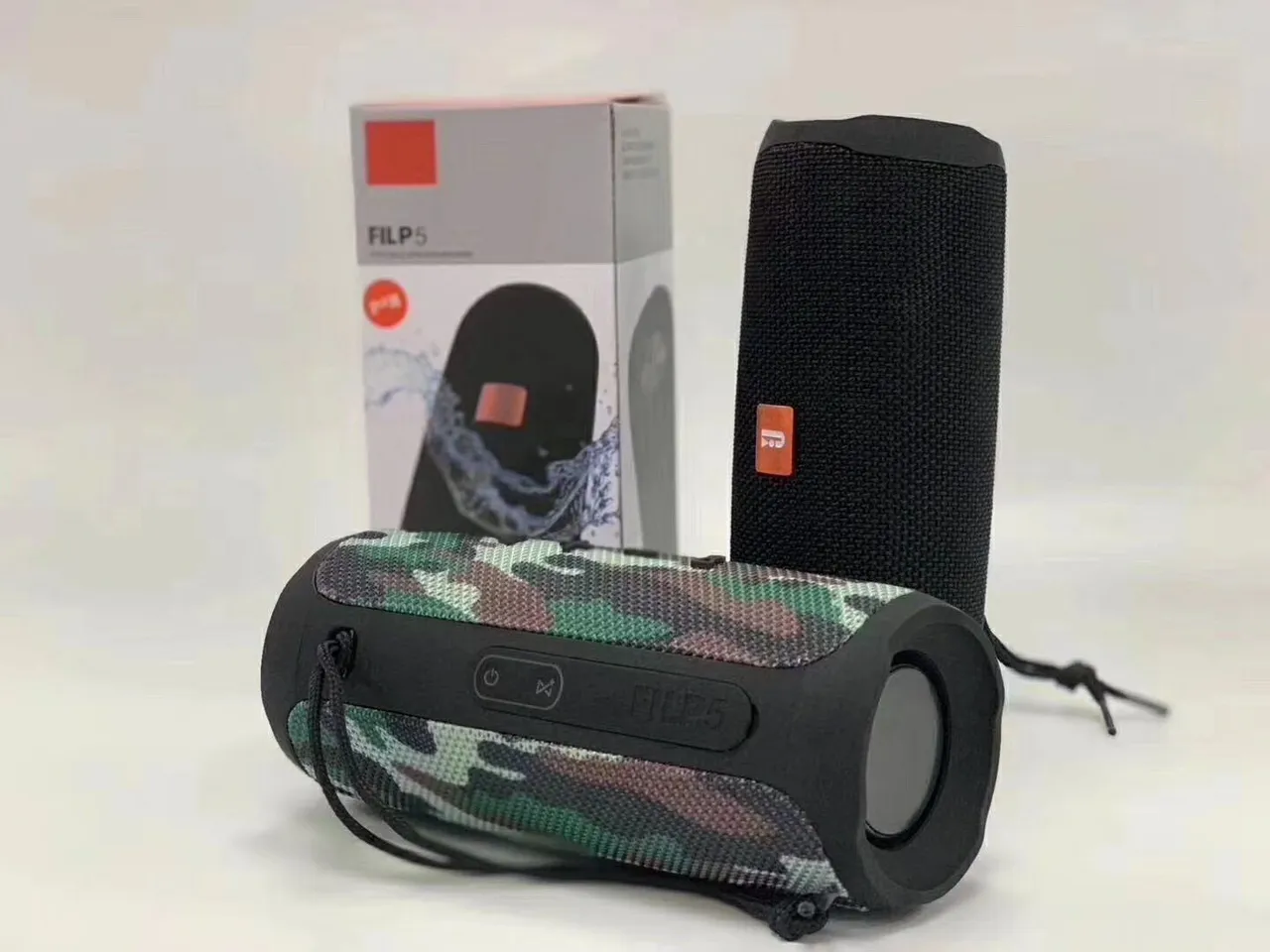 JBL Charge أسود أحمر أسطواني شبكة القماش مكبر صوت محمول 10