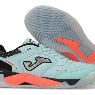 Joma Blue Orange Low-Top Perforated Mesh Upper Sneakers