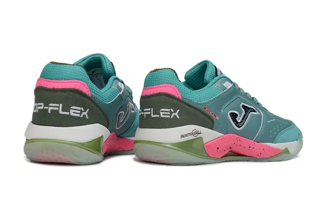 Joma Top-Flex ReactiveBall Teal Pink Olive Lifestyle Sneakers 5