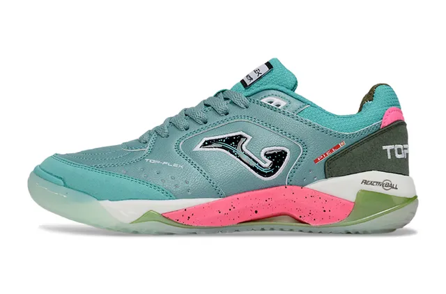 Joma Top-Flex ReactiveBall Teal Pink Olive Lifestyle Sneakers 7