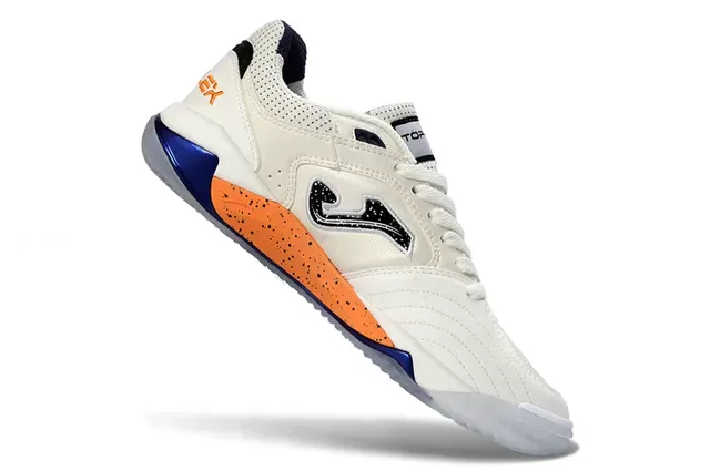 Joma Blanc Orange Bas Perforé Maille Supérieure Sneakers Lifestyle 2