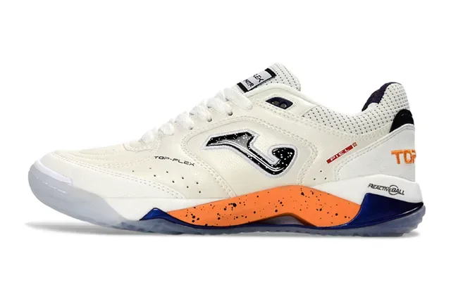 Joma Blanc Orange Bas Perforé Maille Supérieure Sneakers Lifestyle 7