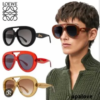 Loewe أناغرام أفياتور نظارات شمسية كبيرة جدا من أسيتات