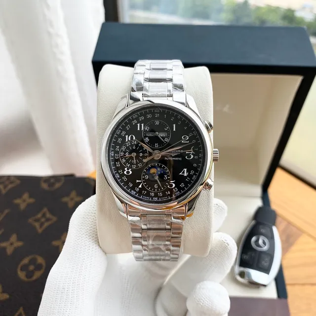 Longines Master Collection Chronograph Silver-Tone Stainless Steel Mechanical Watch 9