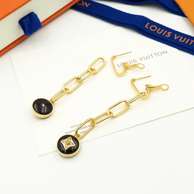 Louis Vuitton B Blossom 18K Gold Diamond Drop Earrings 2