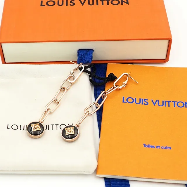Louis Vuitton B Blossom 18K Gold Diamond Drop Earrings 6