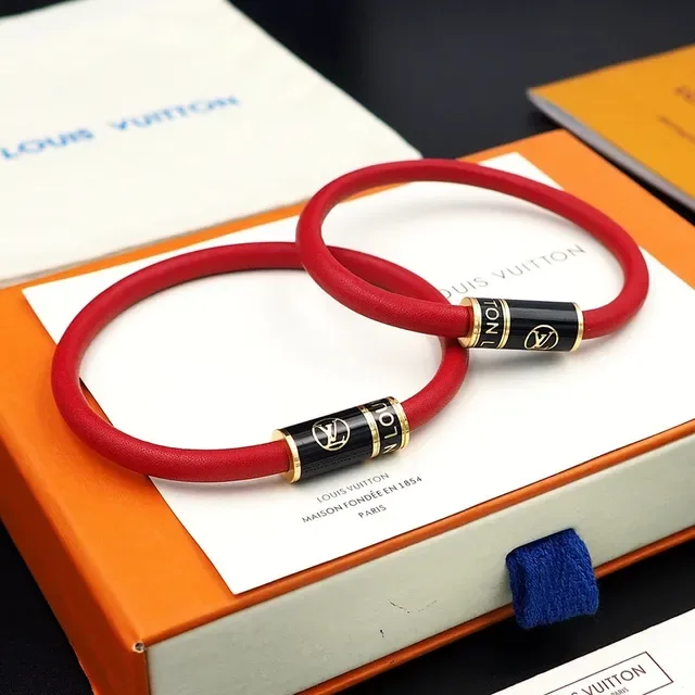 Louis Vuitton Black Blue Braided Textile Cord Multi-Tone Bracelet 6