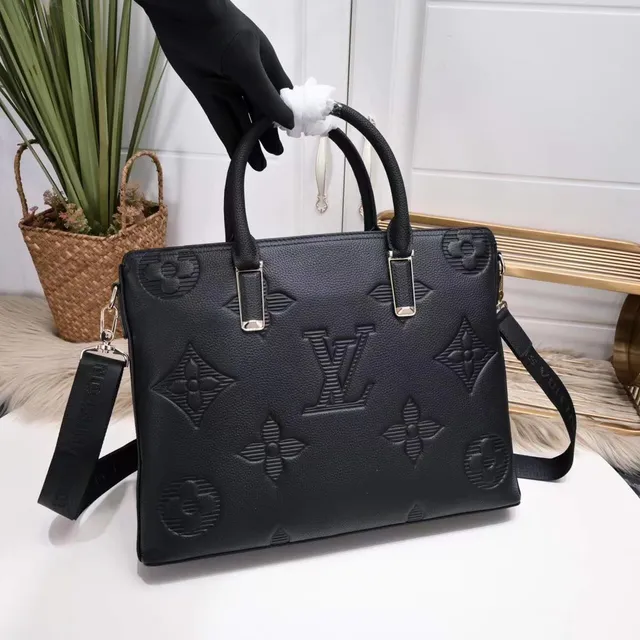 Louis Vuitton काला एम्बॉस्ड मोनोग्राम चमड़े की संरचित आयताकार सिल्हूट बॉस्टन बैग 3