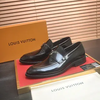 Louis Vuitton কালো রূপালি চকচকে পেটেন্ট চামড়া ঘোড়ার বিট বাকল লোফার