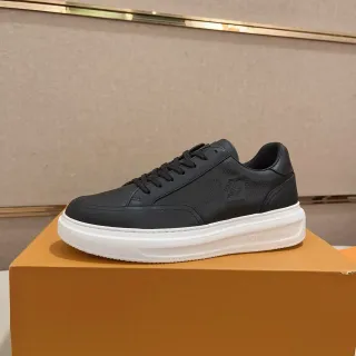 Louis Vuitton Zapatillas Lifestyle Negro Blanco Cuero Suela Plataforma