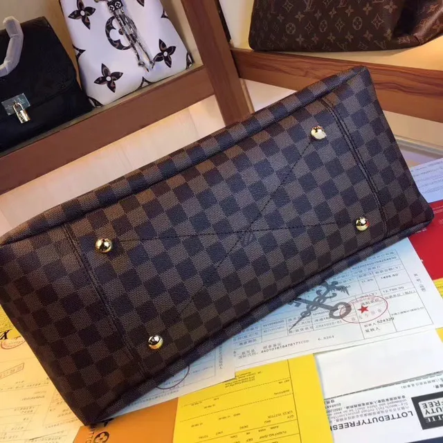Louis Vuitton Brown Beige Monogram Canvas Rolled Leather Handle Handbag 11