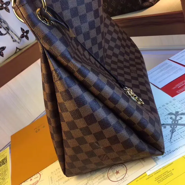 Louis Vuitton Brown Beige Monogram Canvas Rolled Leather Handle Handbag 13