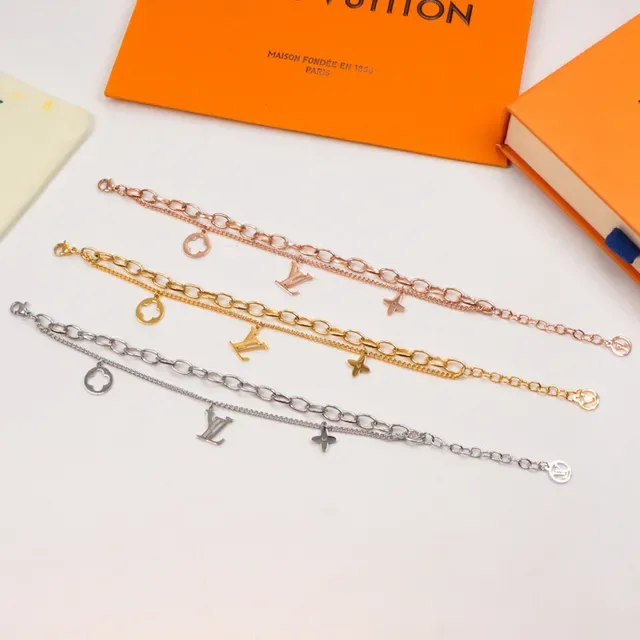 Louis Vuitton Pulseira Corrente Ouro Rosa/Ouro Amarelo/Tom Prata 2