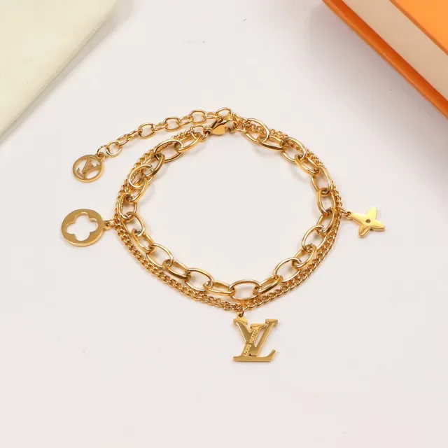 Louis Vuitton Pulseira Corrente Ouro Rosa/Ouro Amarelo/Tom Prata 4