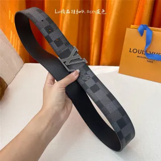 Louis Vuitton Damier Graphite Turnlock Cinturón de cuero