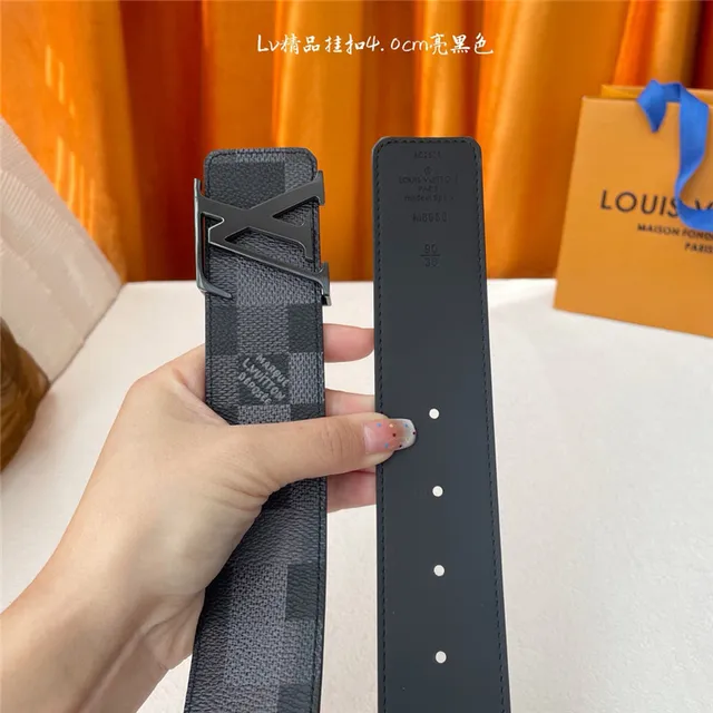 Louis Vuitton Damier Graphite Turnlock Cinturón de cuero 4