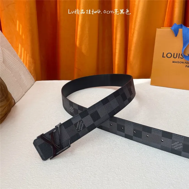 Louis Vuitton Damier Graphite Turnlock Cinturón de cuero 5