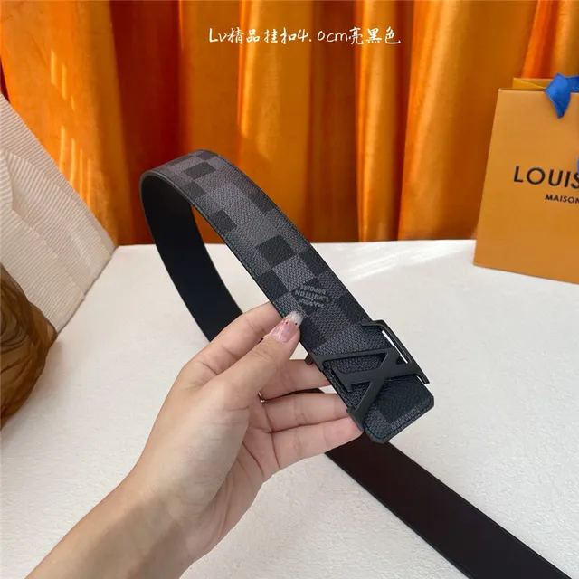 Louis Vuitton Damier Graphite Turnlock Cinturón de cuero 7